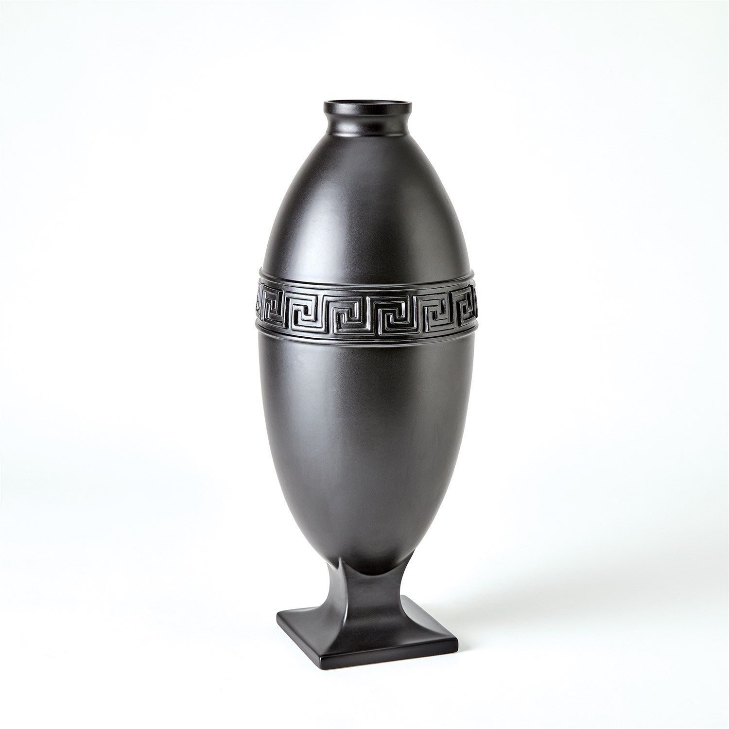 Global Views Black Greek Key Vase & Bowl Clearance