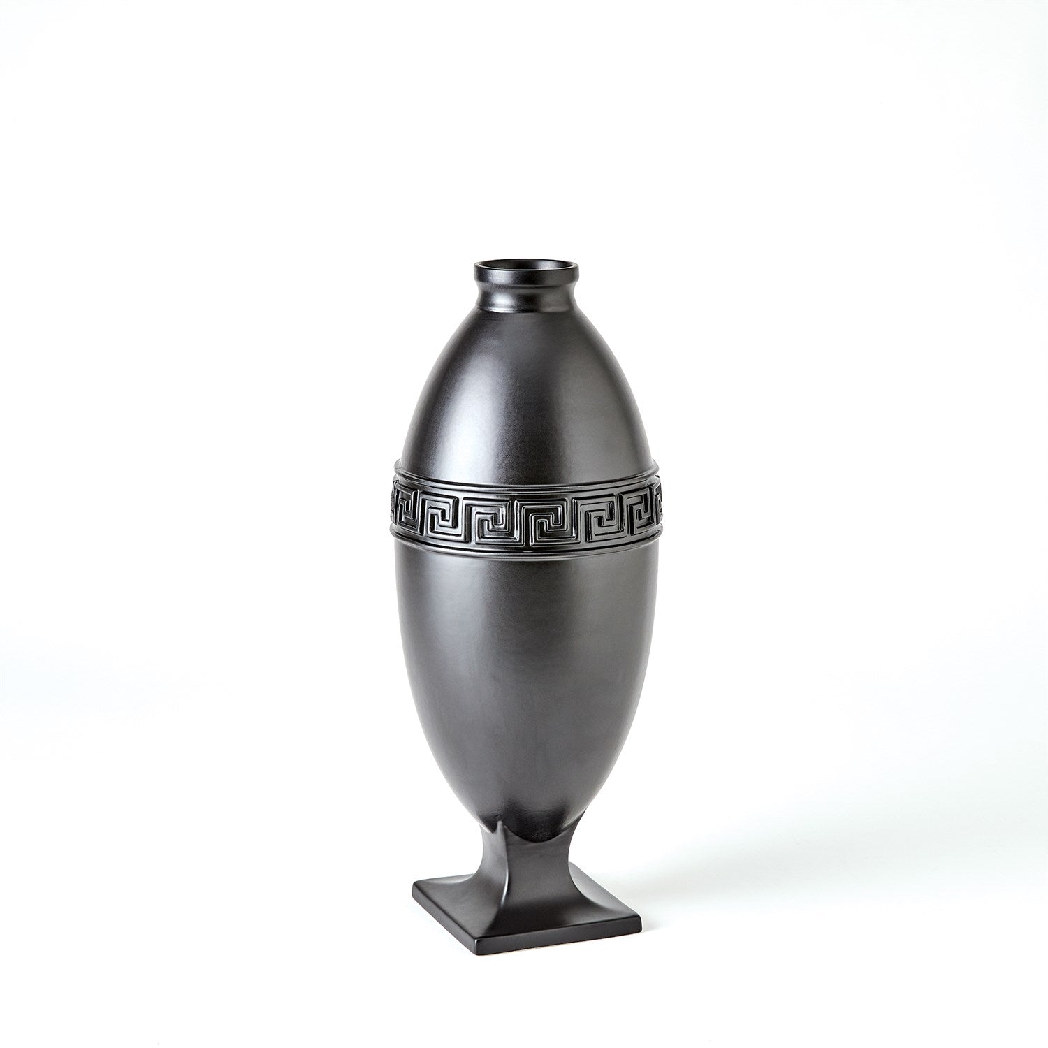 Global Views Black Greek Key Vase & Bowl Clearance