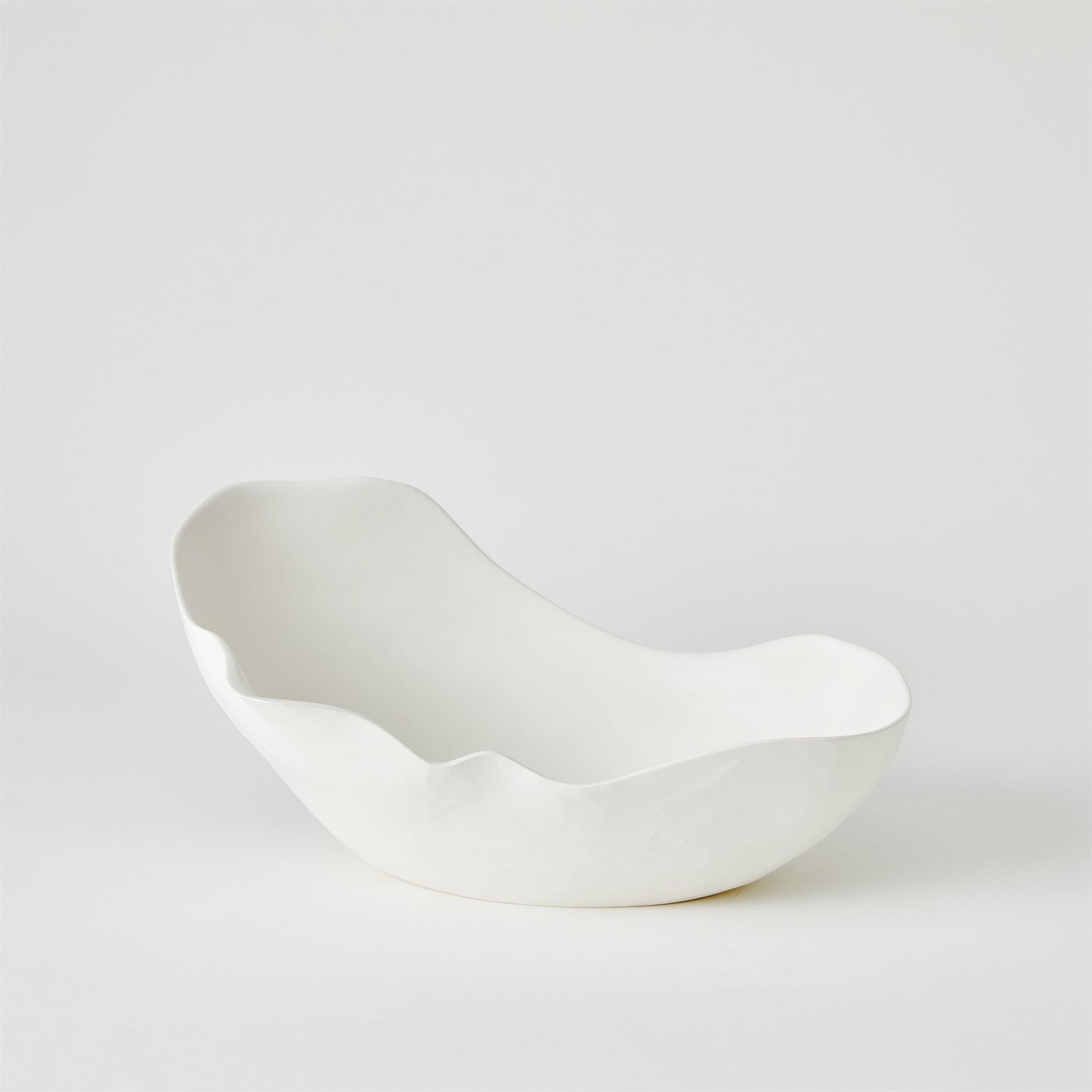 Global Views Matte White Horn Bowl