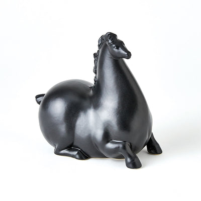 Global Views Matte Black Libertino Horse