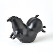 Global Views Matte Black Friesian Horse