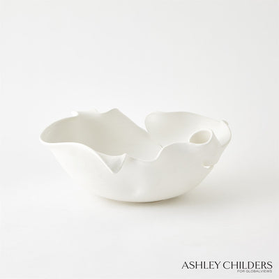 Global Views White Charlotte Bowl by Ashley Childers