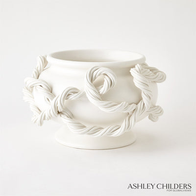 Global Views White Twisted Vine Bowl by Ashley Childers