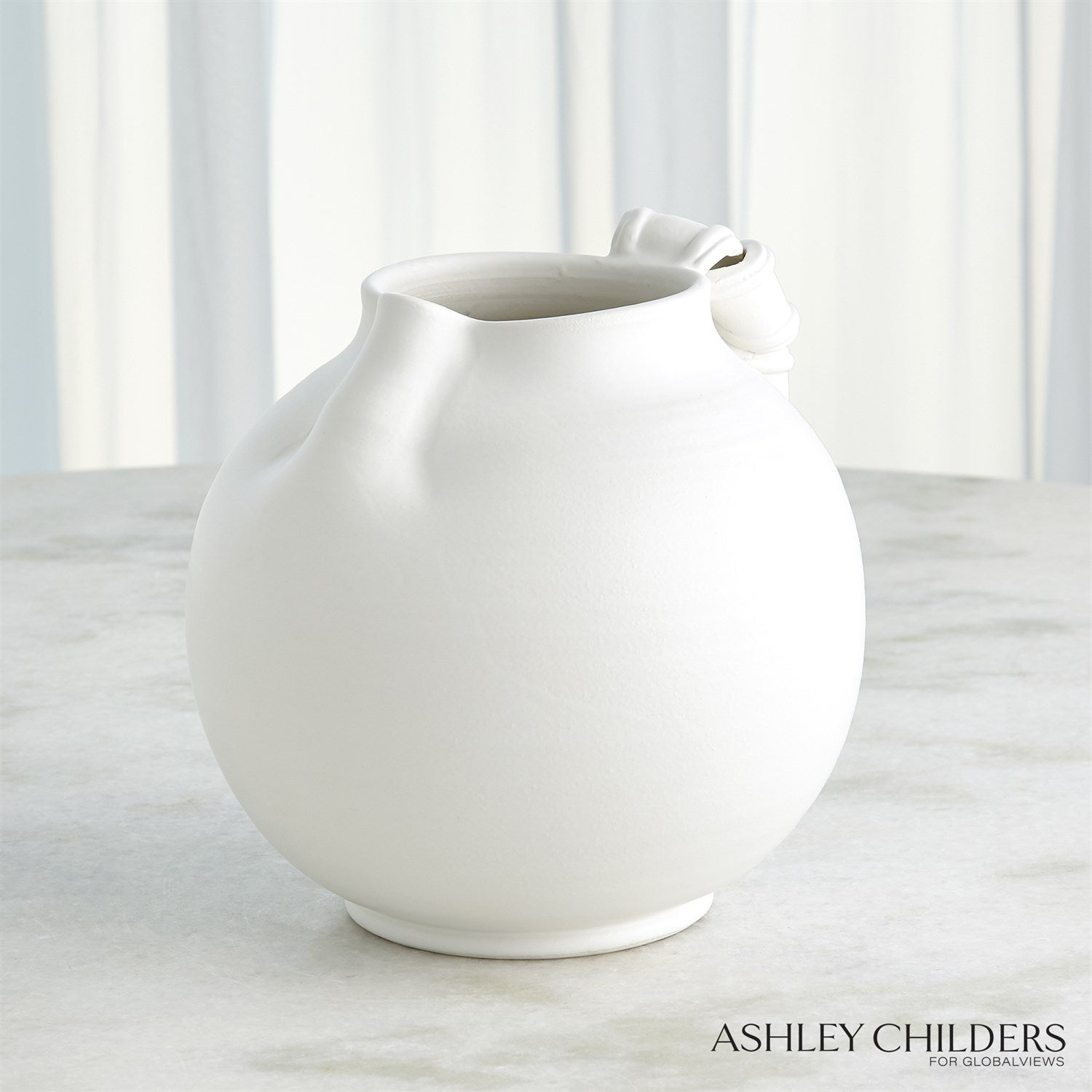Global Views White Curt Pitchers