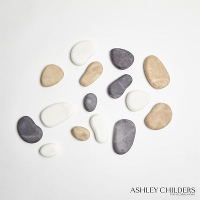 Global Views Albaster River Rocks Set of 5 by Ashley Childers