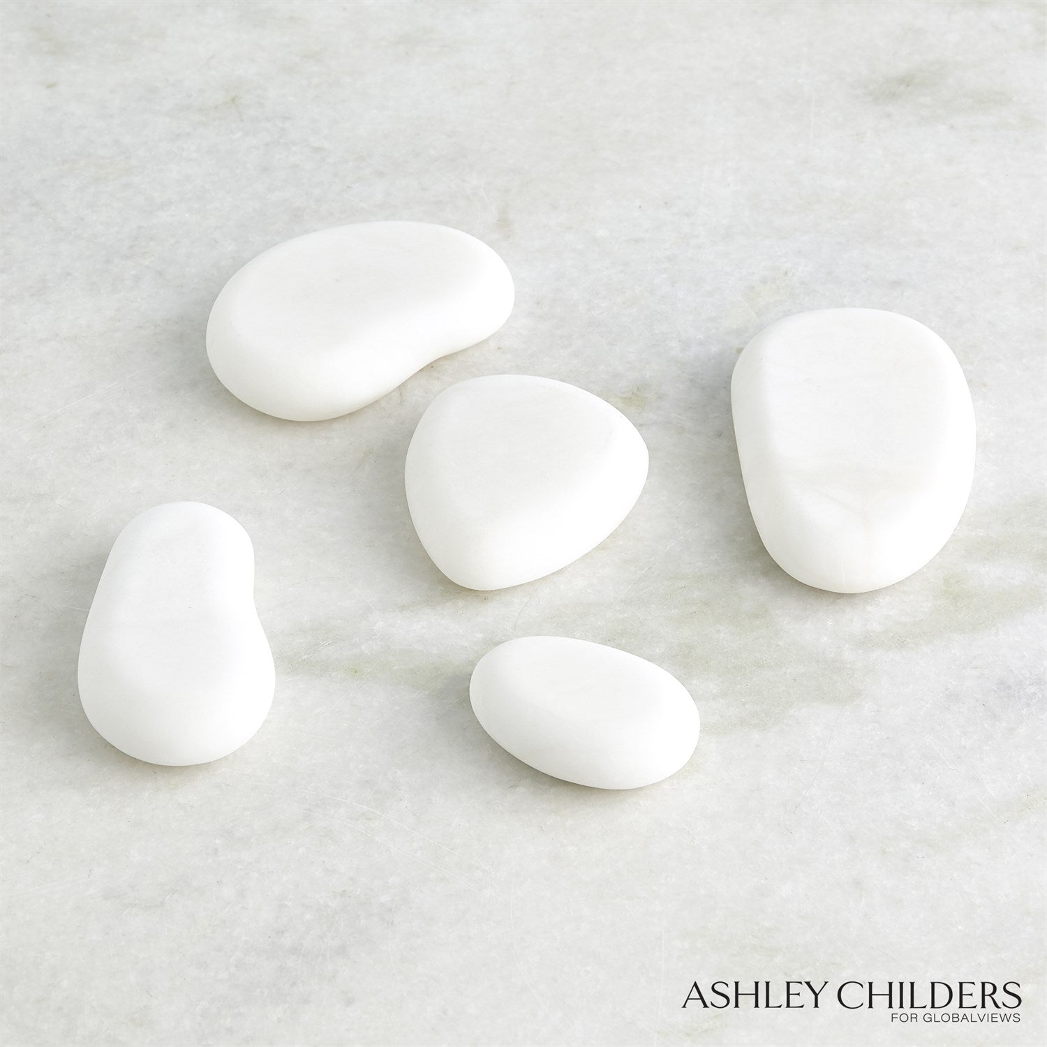 Global Views Albaster River Rocks Set of 5