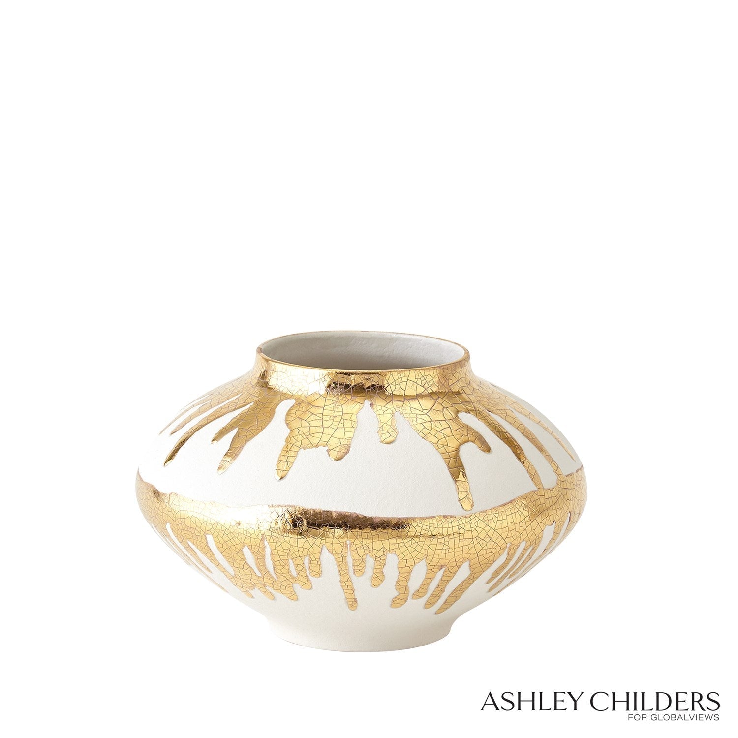 Global Views Gold Drips Nuove Vase