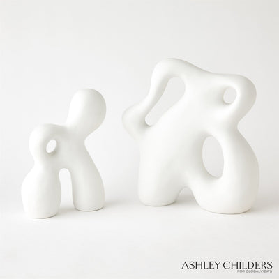 Global Views Matte White Ronan Sculpture by Ashley Childers