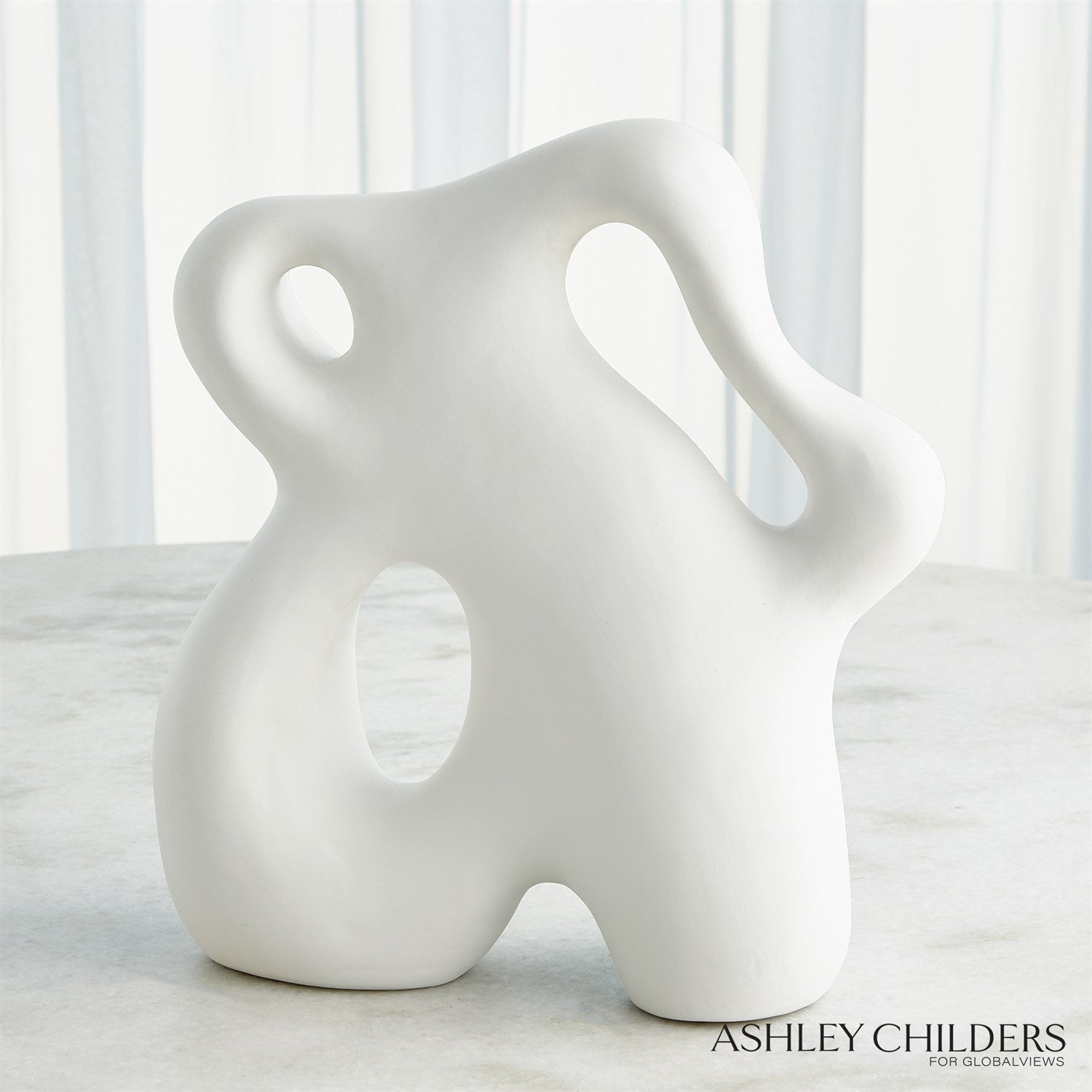 Global Views Matte White Ronan Sculpture
