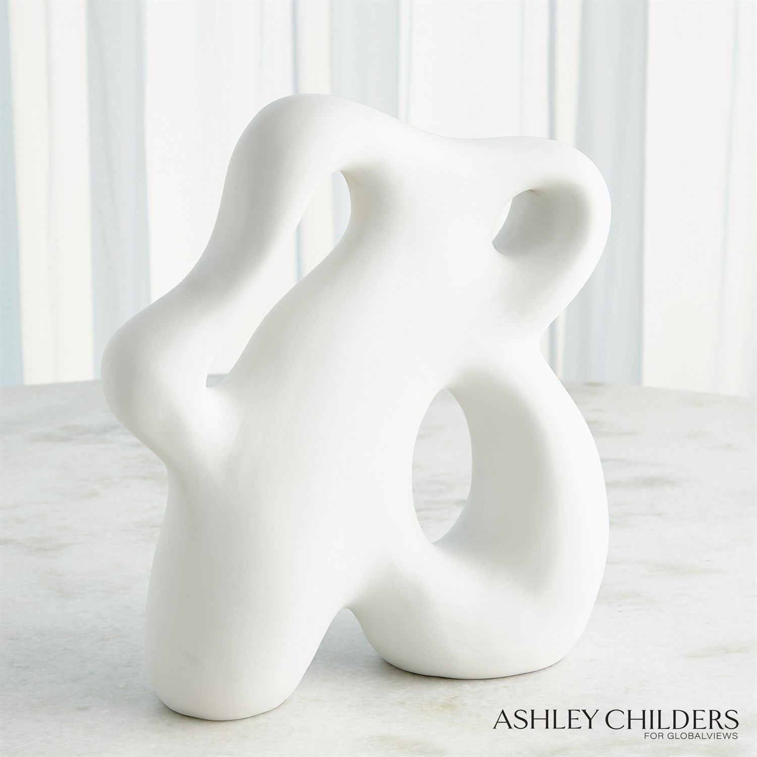 Global Views Matte White Ronan Sculpture