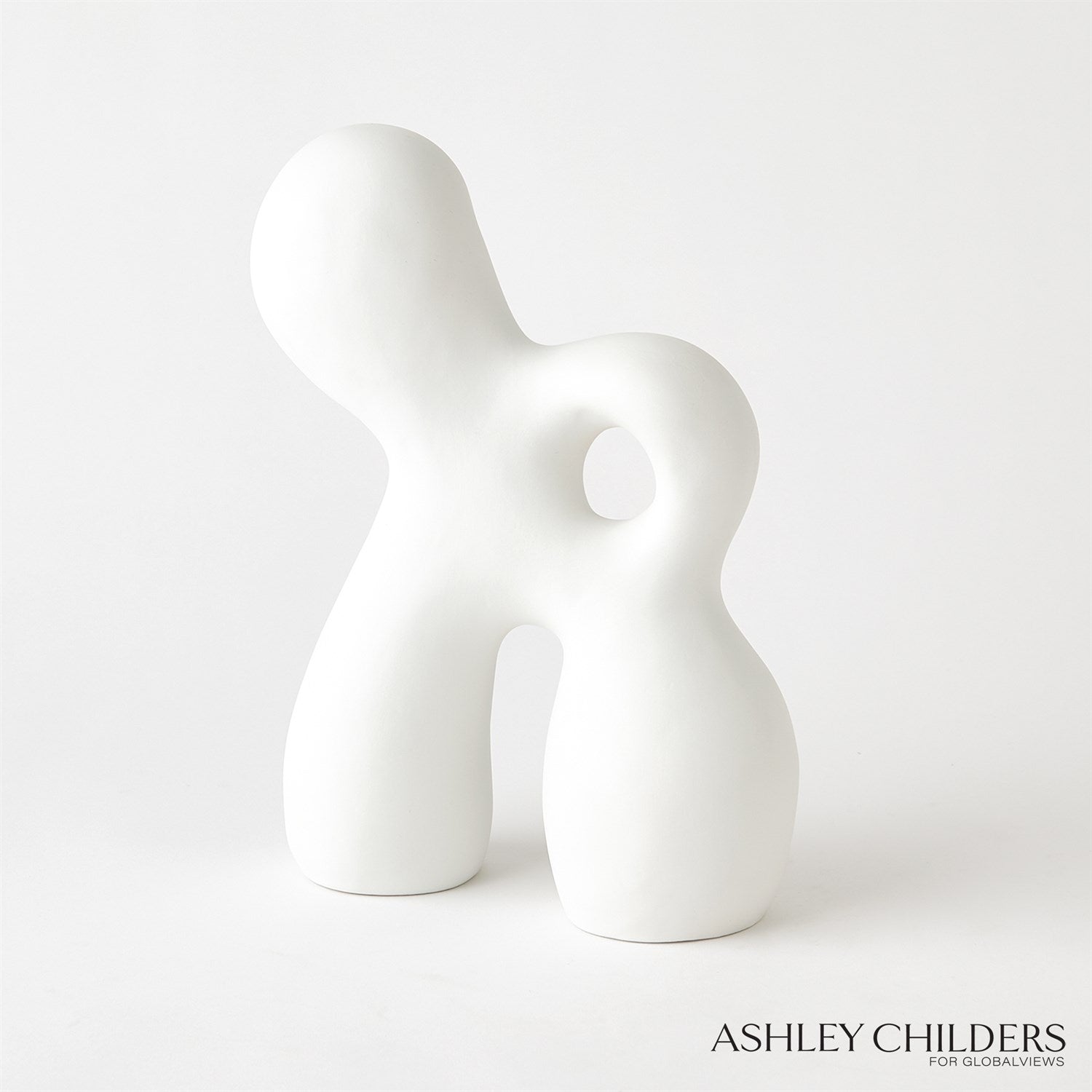 Global Views Matte White Ronan Sculpture
