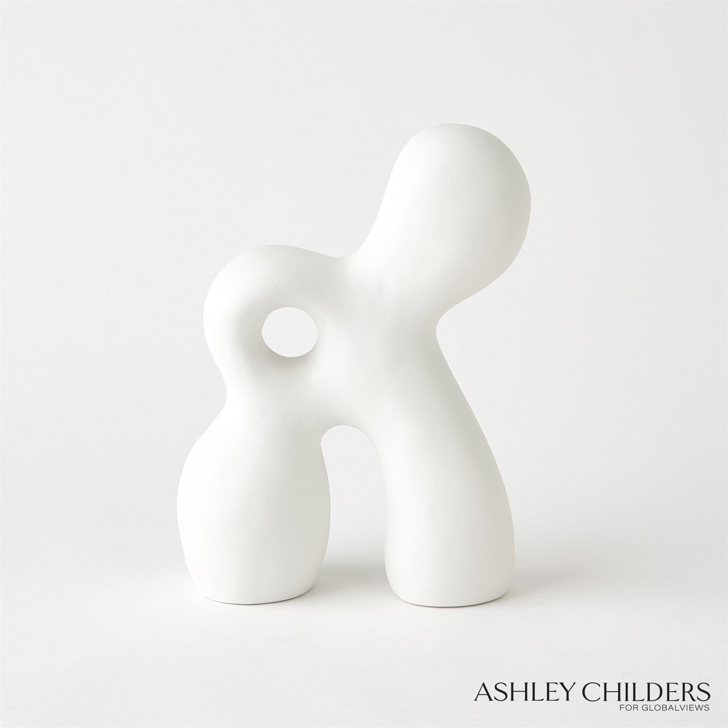 Global Views Matte White Ronan Sculpture by Ashley Childers