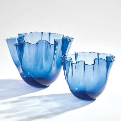 Global Views Blue Handkerchief Vase
