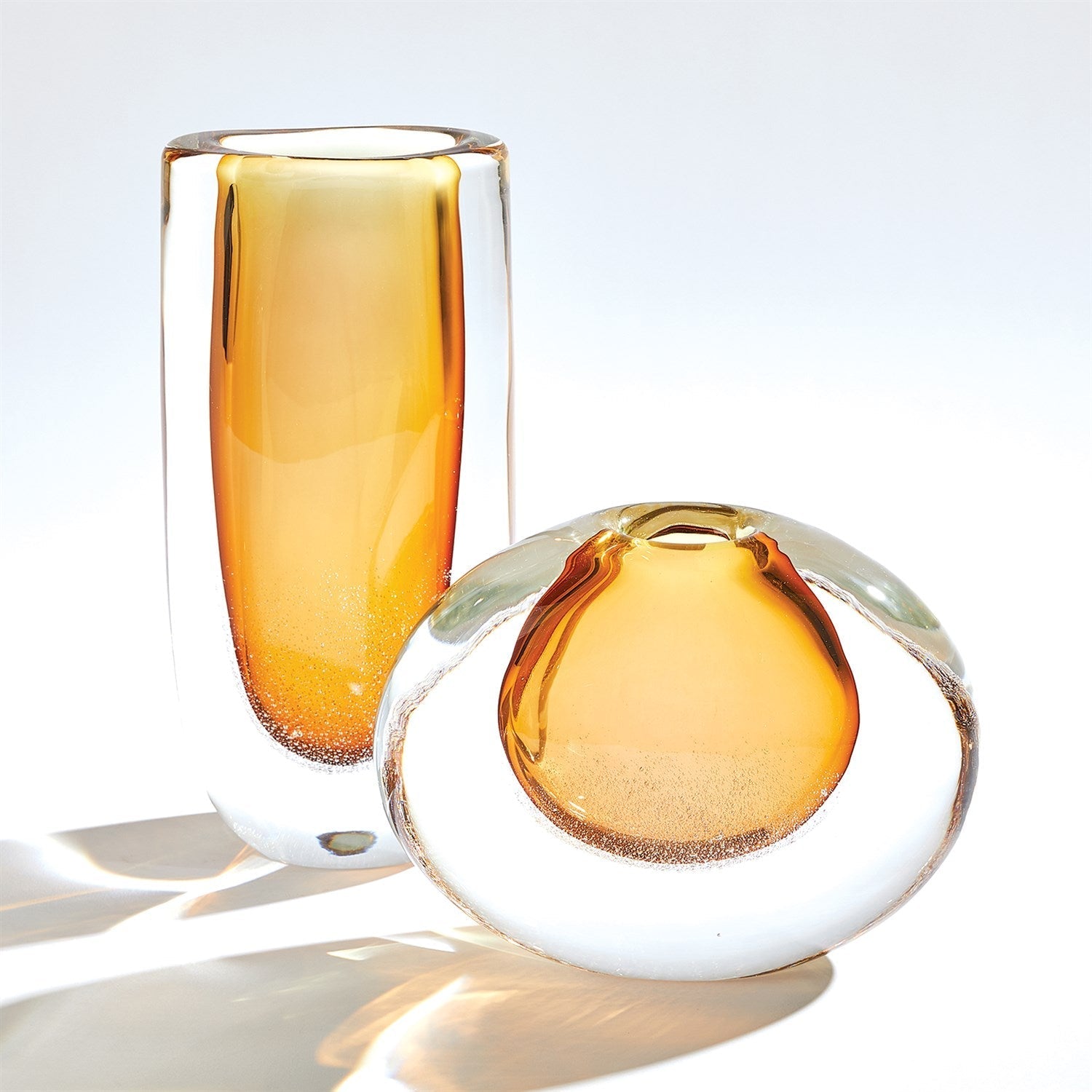 Global Views Amber Micro Bubble Vase