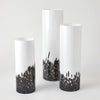 Global Views Black White Confetti Vase