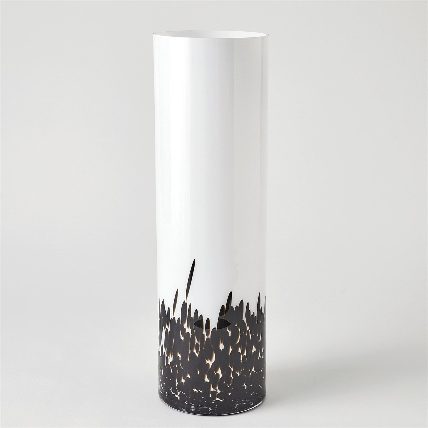 Global Views Black White Confetti Vase