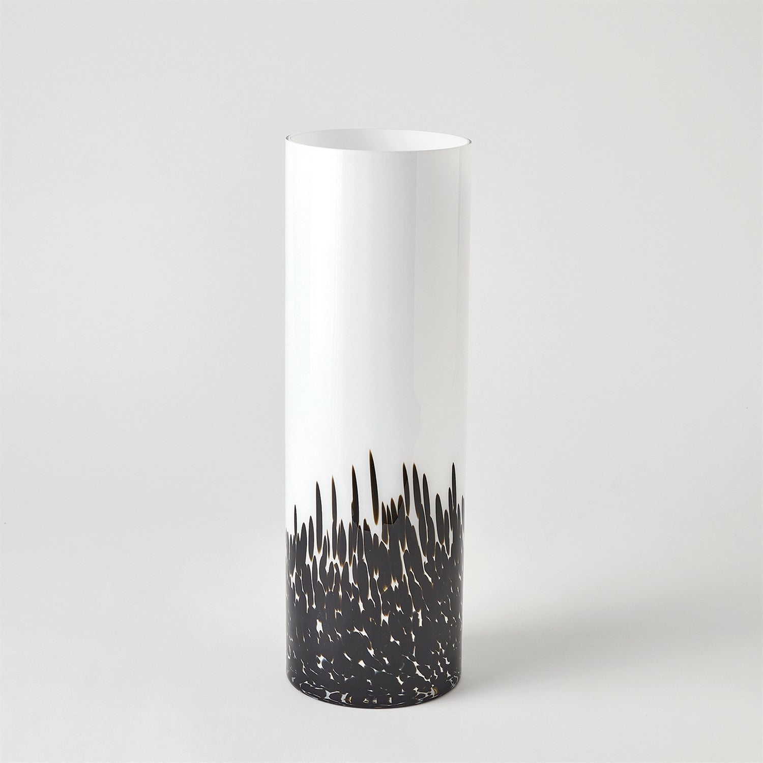 Global Views Black White Confetti Vase