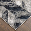 Feizy Micah 3048F Modern Chevron Rug in Black/Gray/Silver