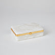 Global Views Gold Band Swivel Alabaster Box Clearance