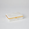 Global Views Gold Band Swivel Alabaster Box Clearance