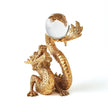 Global Views Gold Leaf Dragon Holding Sphere