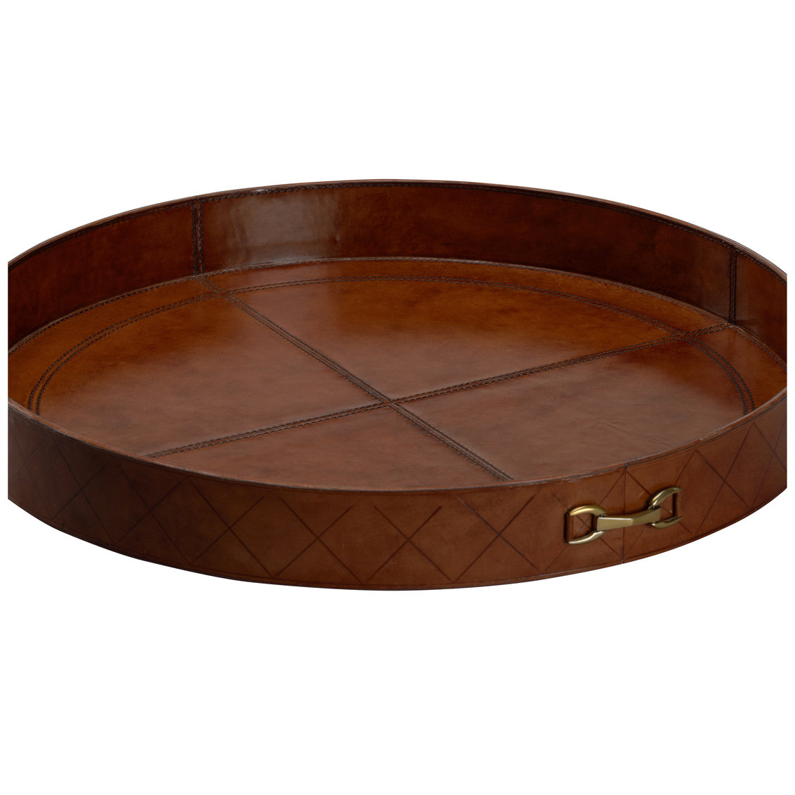 Chelsea House Leather Large Round Tray