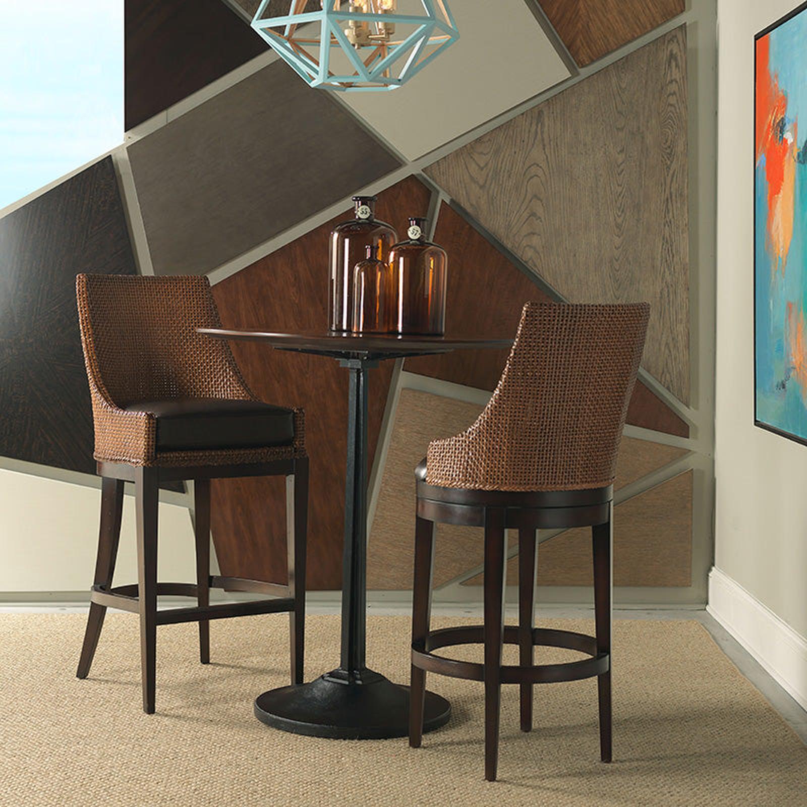 Woodbridge Furniture Woven Leather Bar Stool