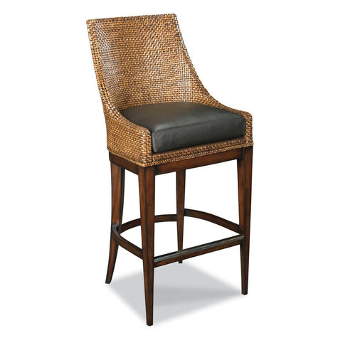 Woodbridge Furniture Woven Leather Counter Stool