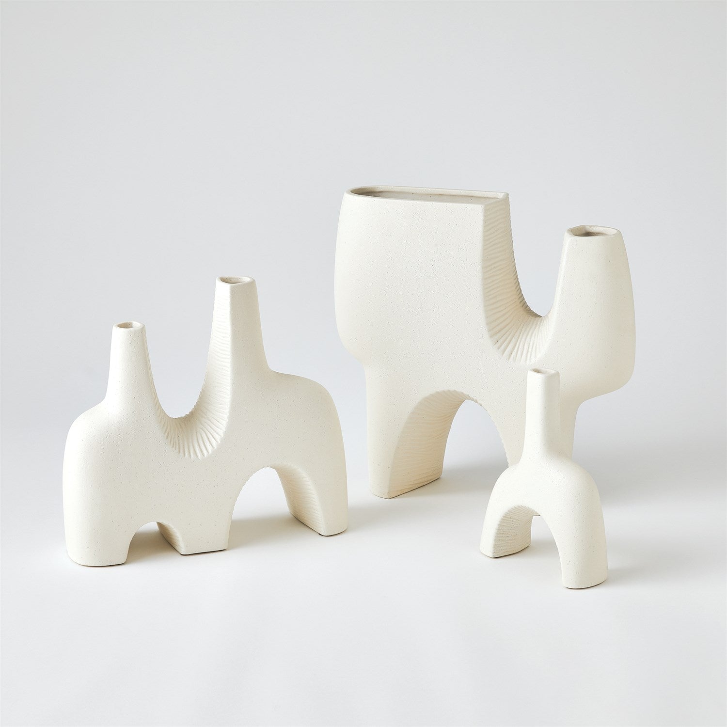 Global Views Matte White Cassel Vase