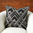 Global Views Black Silver Woven Lines Pillow DSC