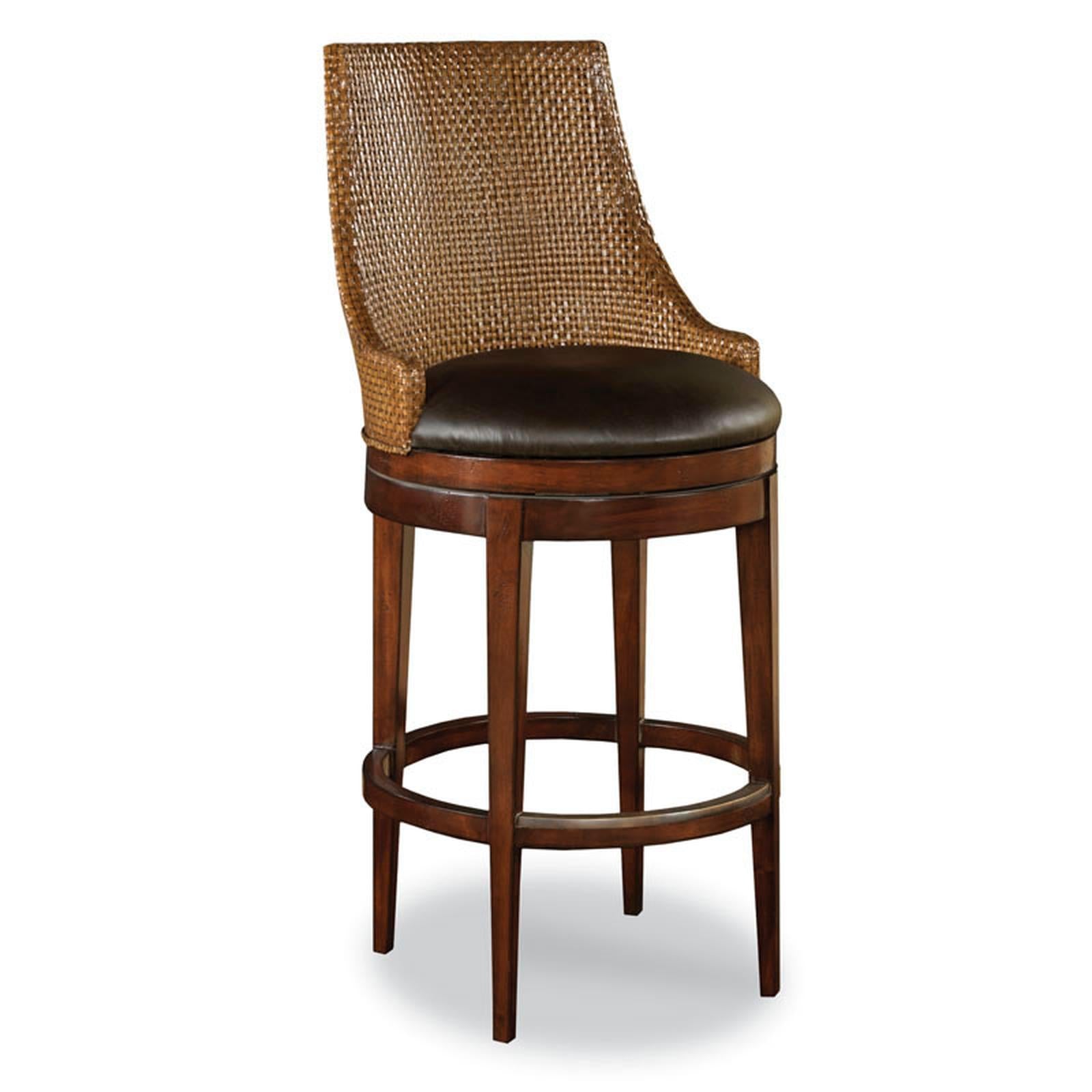 Woodbridge Furniture Woven Leather Counter Stool