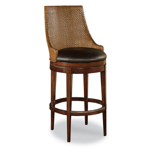 Woodbridge Furniture Woven Leather Counter Stool