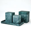 Global Views Black Green Raggio Alabaster Tray