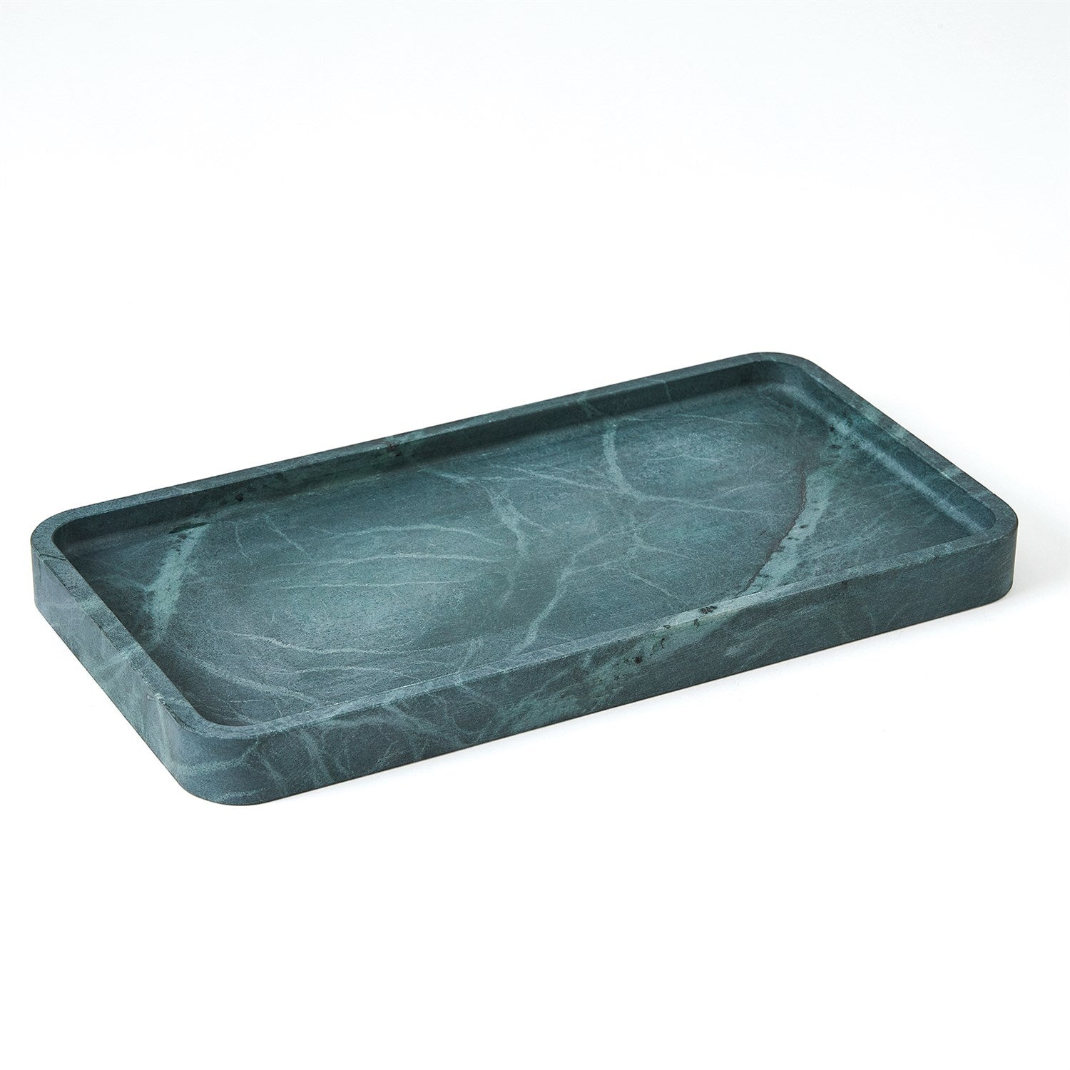 Global Views Black Green Raggio Alabaster Tray