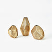 Global Views Antique Brass Geo Vases