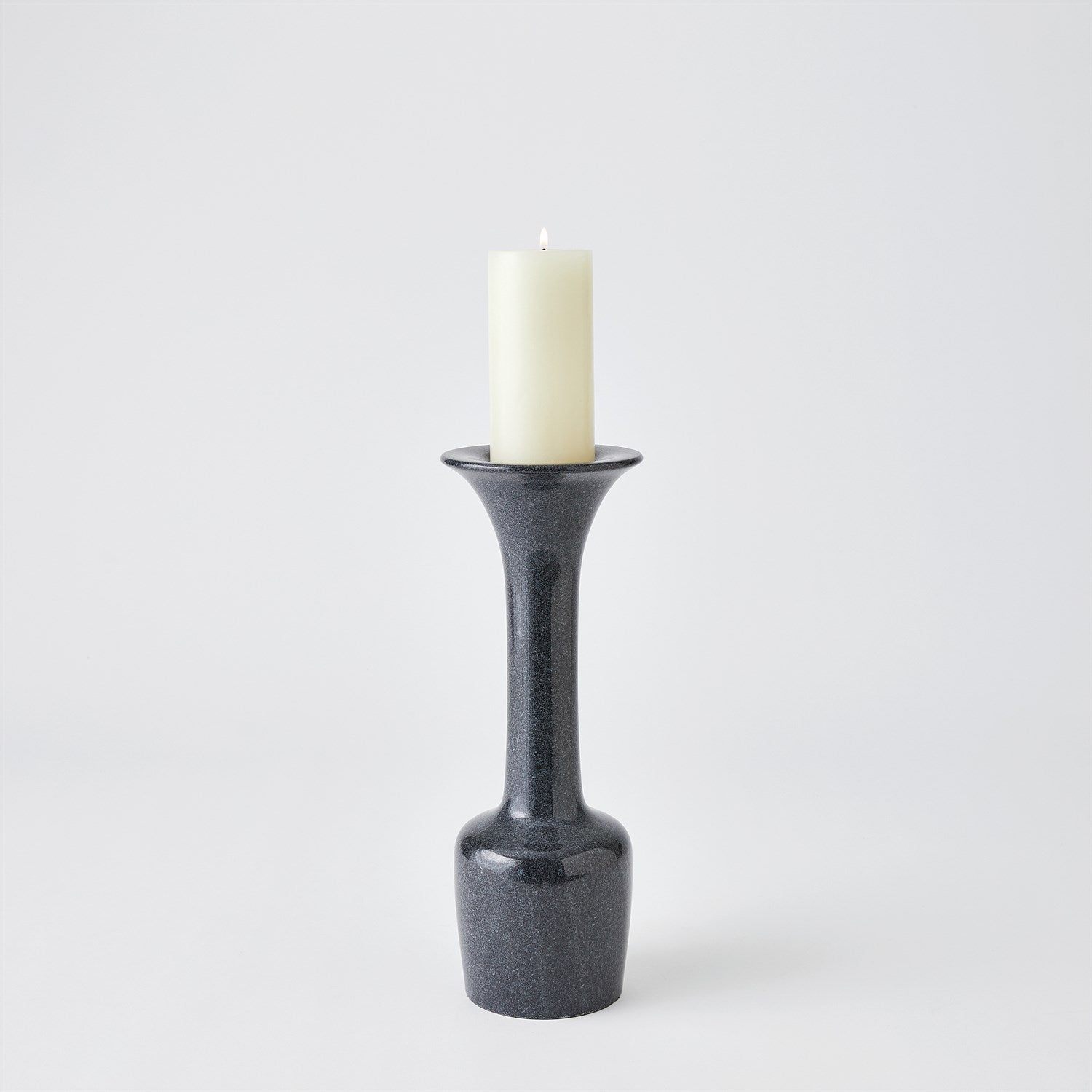 Global Views Black Calyx Candle Holder