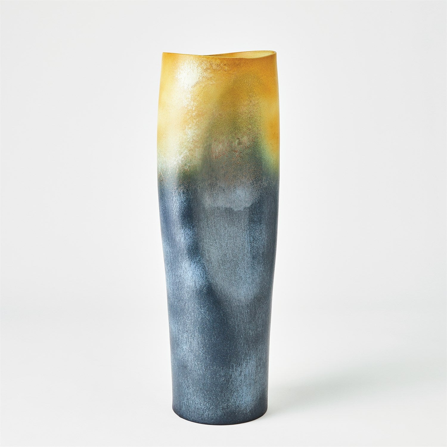 Global Views Grey Yellow Indent Vase & Bowl