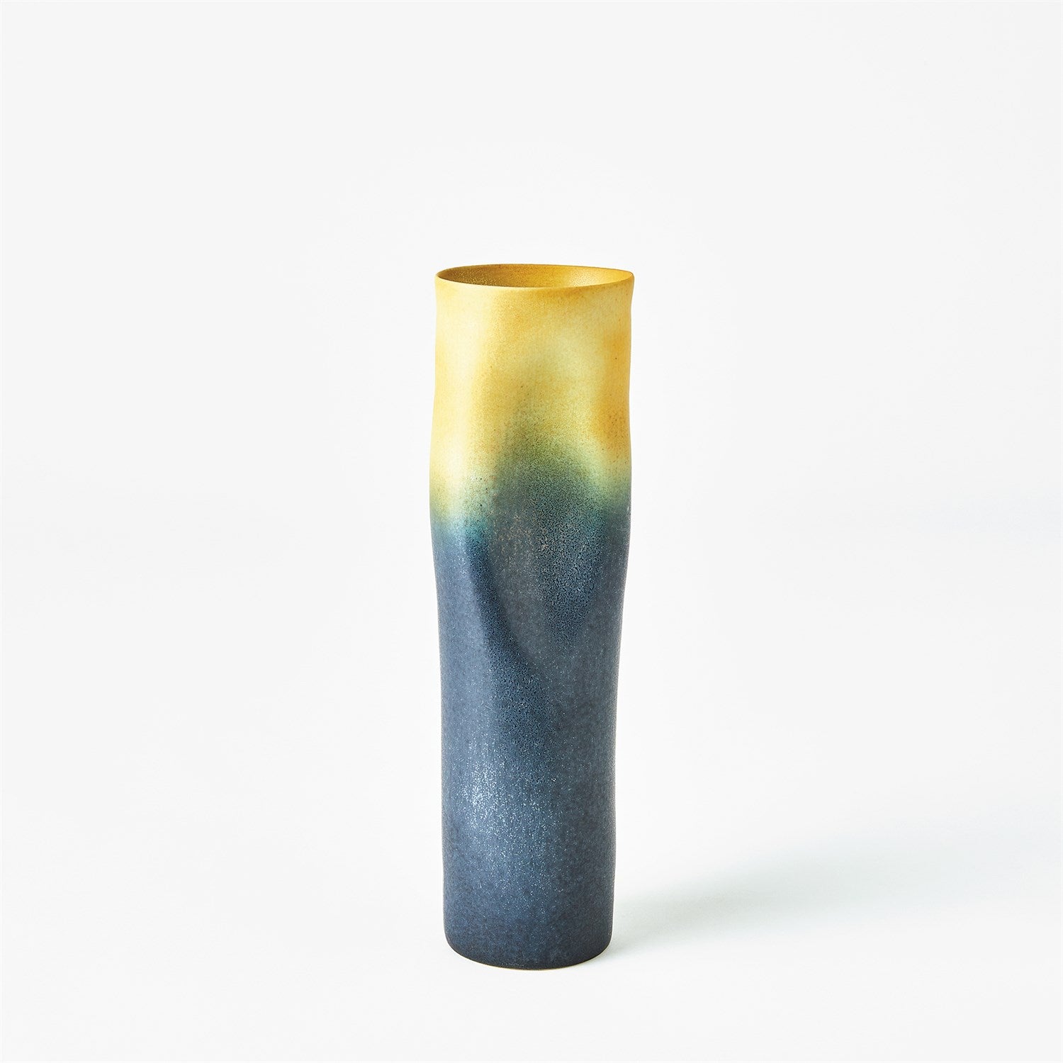Global Views Grey Yellow Indent Vase & Bowl