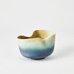 Global Views Grey Yellow Indent Vase & Bowl