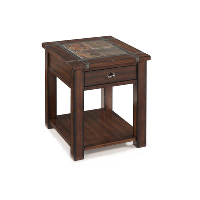 Magnussen Home Roanoke Cherry And Slate Rectangular End Table
