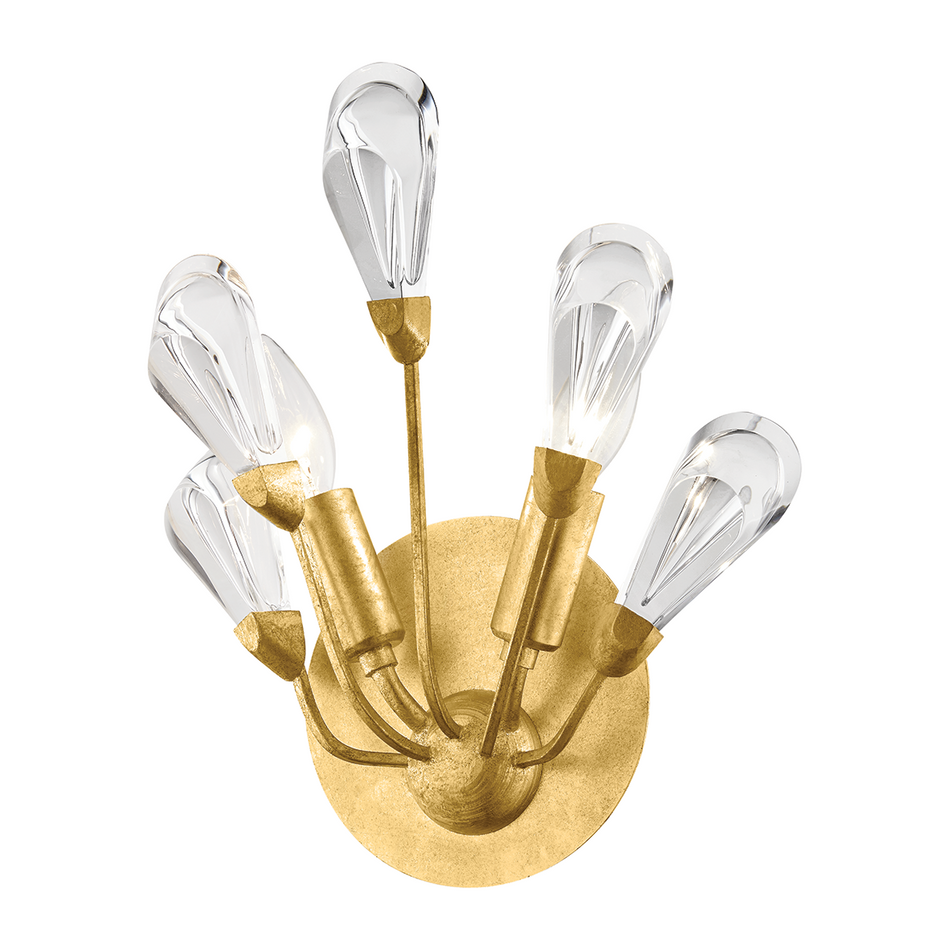 Hudson Valley Lighting Tulip 2 Light 8.75 inch Gold Leaf Wall Sconce Wall Light Clearance