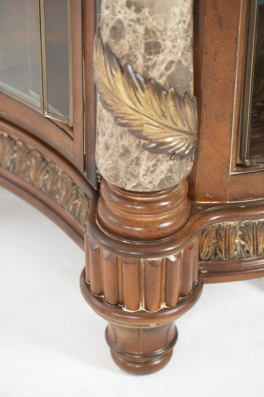 Michael Amini Villa Valencia Sideboard with Mirror - Classic Chestnut