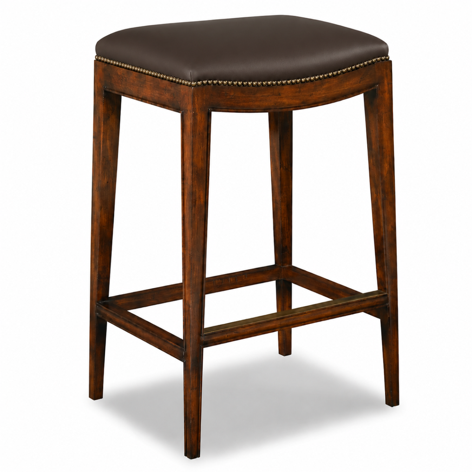 Woodbridge Furniture Saddle Seat Counter Stool