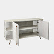 Global Views Arbor Whitewashed Finish Media Cabinet Clearance