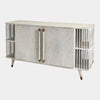 Global Views Arbor Whitewashed Finish Media Cabinet Clearance