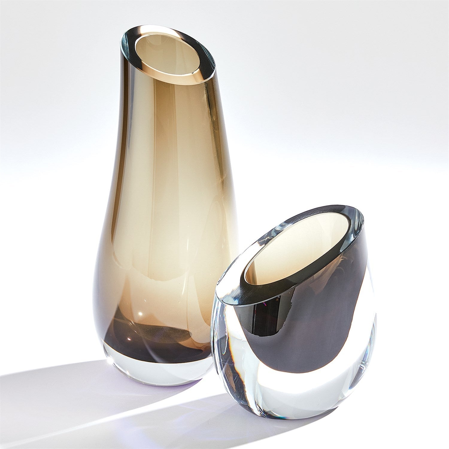 Global Views Smoke Slant Vase