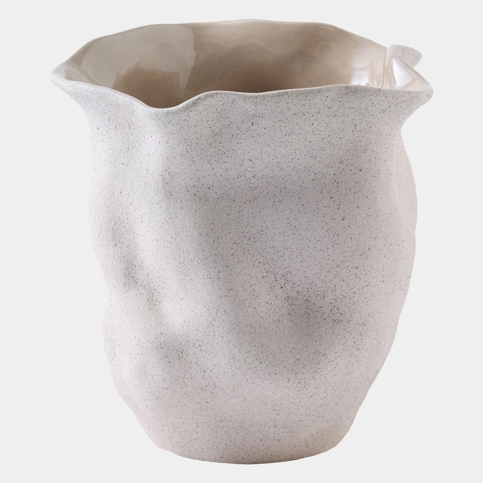 Global Views Duna White Sand Vase