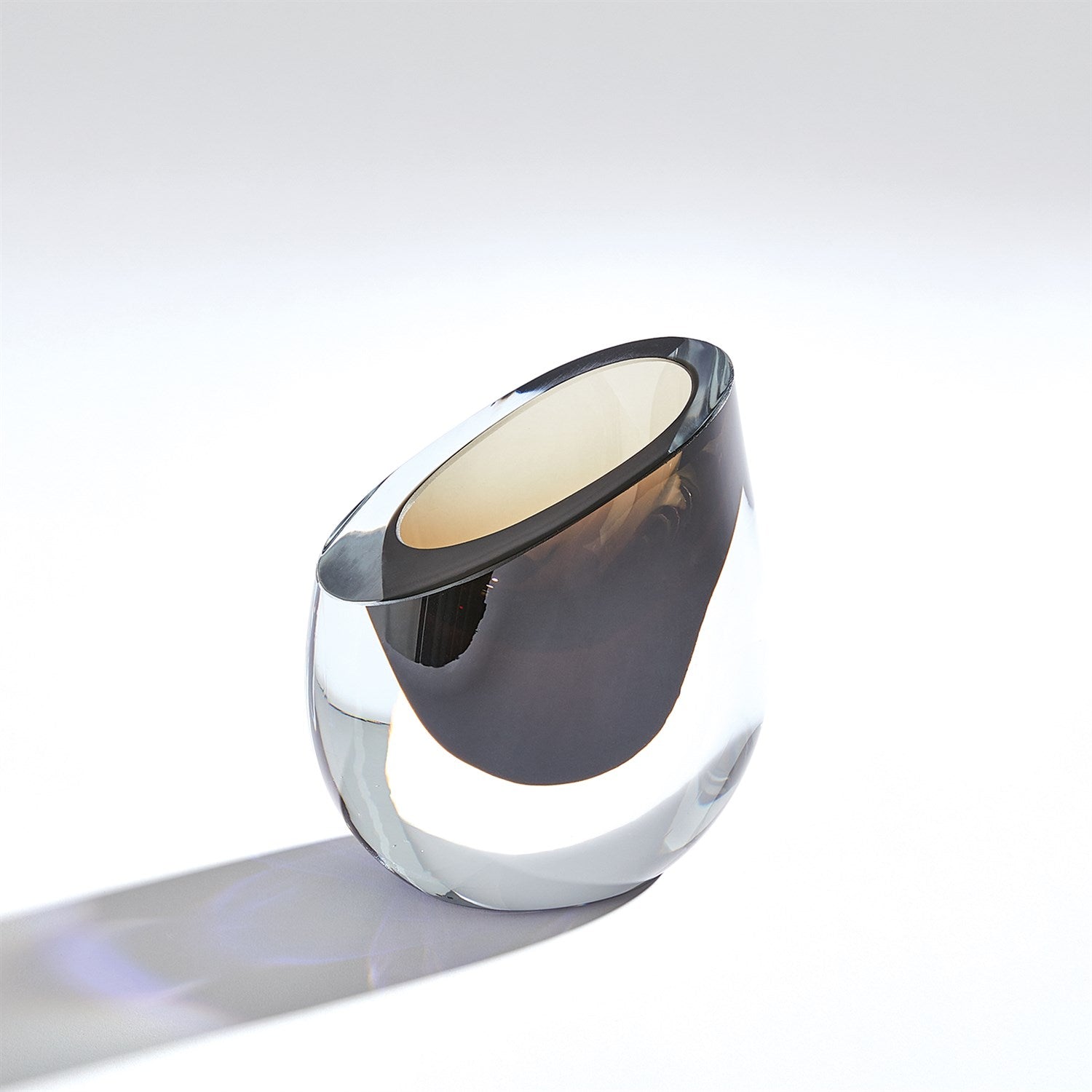 Global Views Smoke Slant Vase Clearance