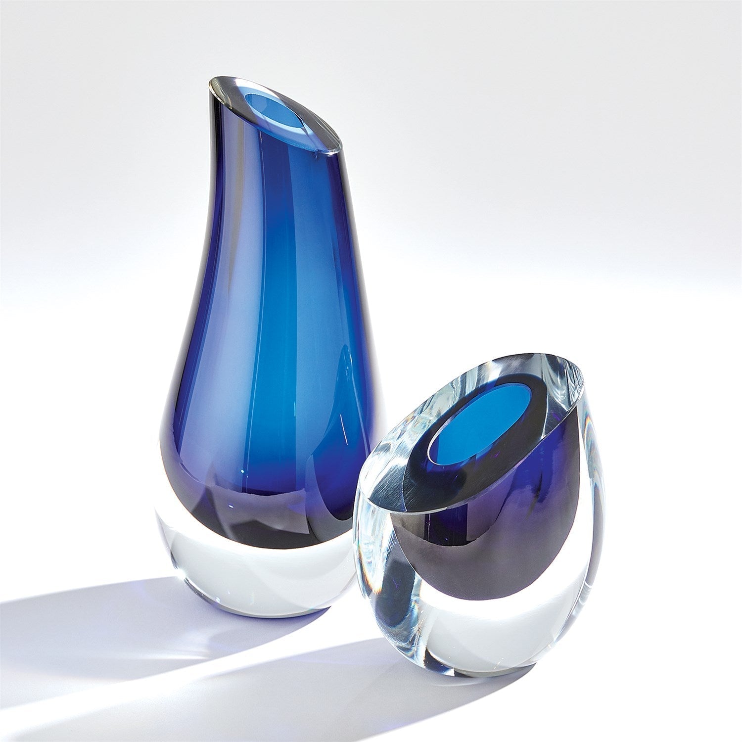 Global Views Blue Slant Vase