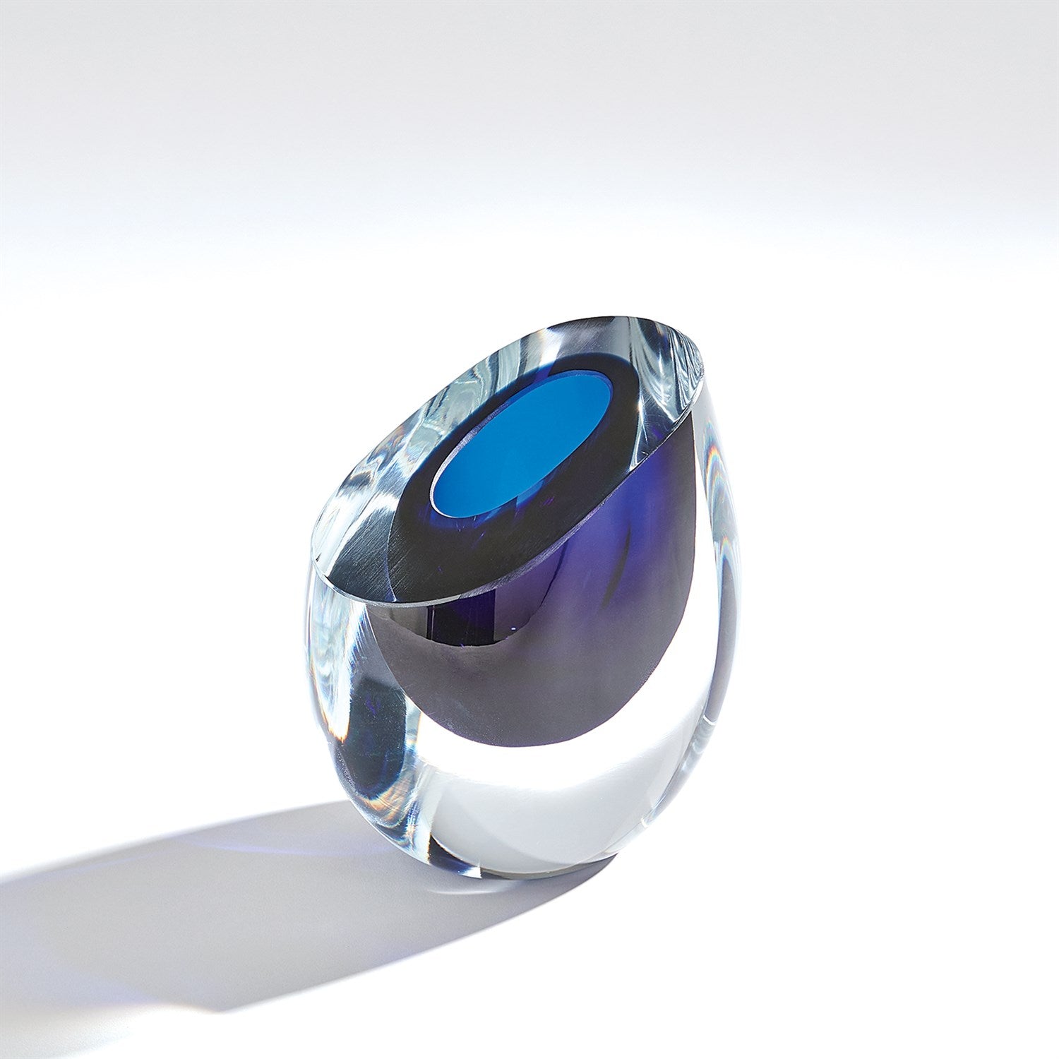 Global Views Blue Slant Vase